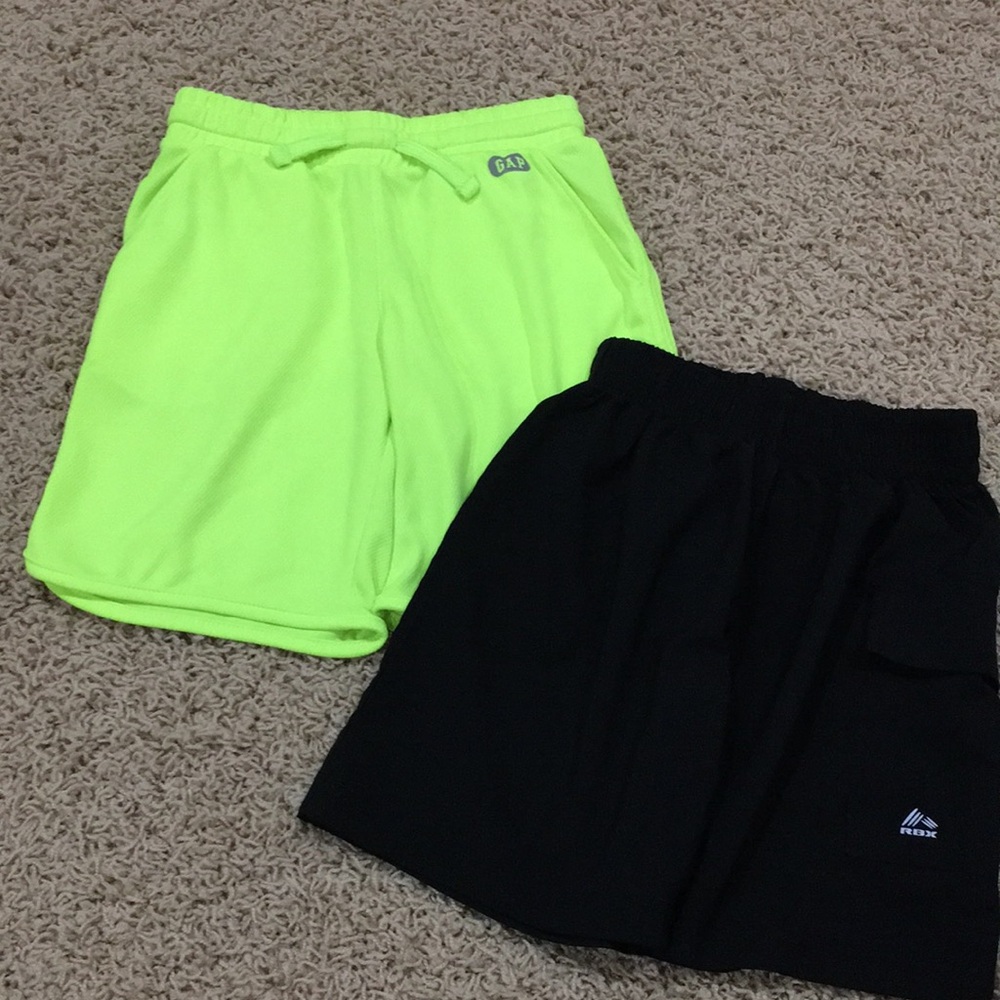 GAP Neon Green & Black Kids Shorts